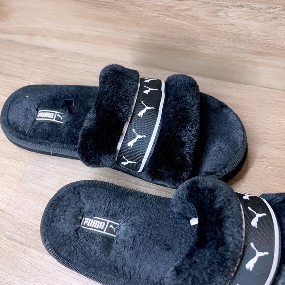 Women's Puma Fluff Remix Slides (Black US7) - Picture 7 of 8